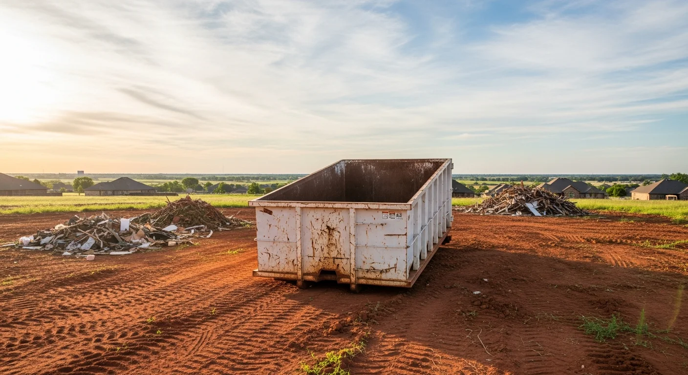 Rolloff dumpster on residential property